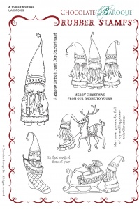A Tomte Christmas Rubber Stamp sheet - A5